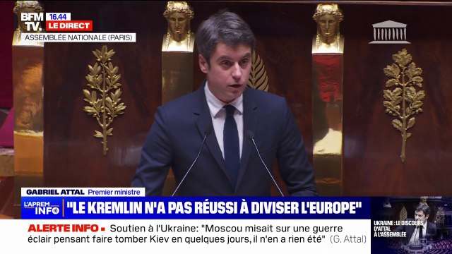 Gabriel Attal: Depuis le début du conflit, nous avons livré pour plus de 2,6 milliards d'euros d'équipements militaires à l'Ukraine