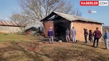 Samanlık yangını itfaiye ekiplerince söndürüldü