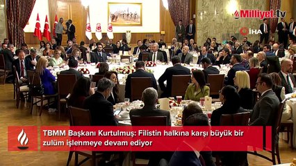TBMM Başkanı Kurtulmuş: Filistin halkına karşı büyük bir zulüm işlenmeye devam ediyor