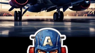 Marvel and DC superhero but airplane version
