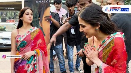 শাড়ীতে লাস্যময়ী সারা আলি খান