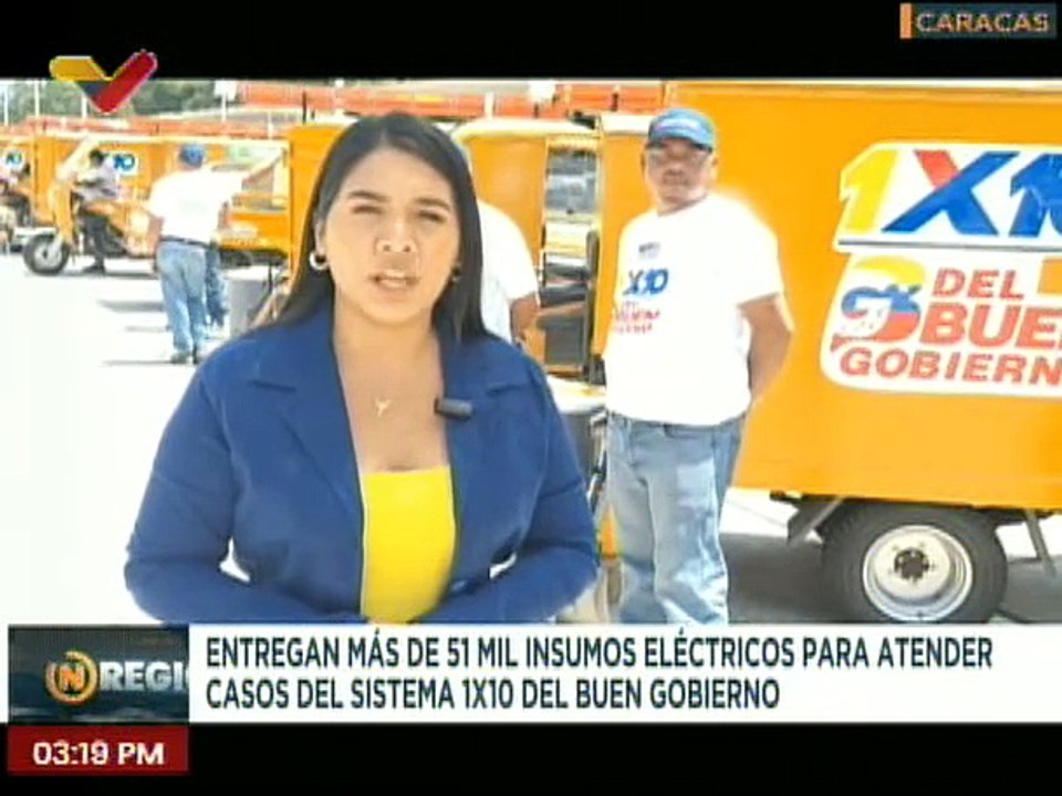 Más de 51 mil insumos eléctricos fueron entregados al Sistema 1X10 para atender reportes a nivel nacional