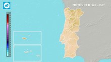 Previsão da chuva acumulada para os próximos dias em Portugal
