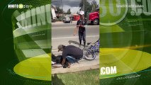 Mujeres rescataron a un perro que estaba siendo forzado a correr atado a una bicicleta en Cota