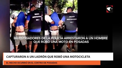 Capturaron a un ladrón que robó una motocicleta