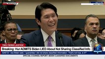 Special Counsel Robert Hur ADMITS Joe Biden LIED About Not Sharing Classified Info