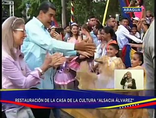 Mandatario Nacional inaugura la Casa de la Cultura “Alsacia Álvarez” en el estado Aragua