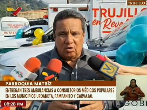 Gobierno Nacional entrega nuevas Ambulancias en tres municipios del estado Trujillo