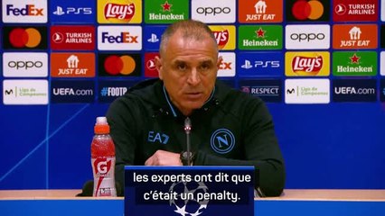Naples - Calzona : “Les experts ont dit que c’était penalty”