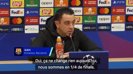 Barcelone - Xavi qualifié pour les 1/4 de finale : “Ça ne change rien à mon départ”