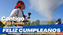 Celebración del cumpleaños del Popocatépetl: Tiemperos de Santiago Xalitzintla realizan ritual