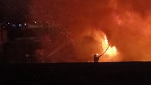 Bursa'da palet fabrikasında yangın