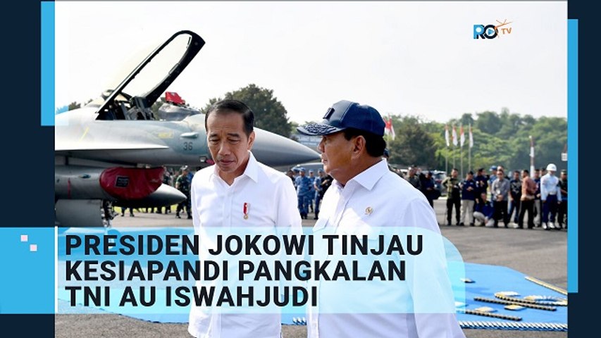 Presiden Jokowi Meninjau Alutsista di Pangkalan TNI AU Magetan