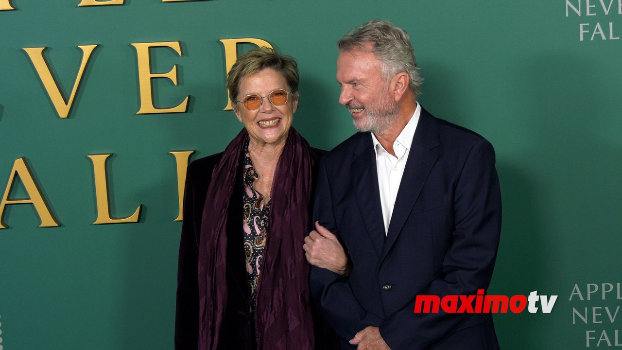 Annette Bening and Sam Neill attend Peacock's "...