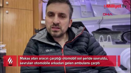 Esenler’de makas atan araç kazaya neden oldu