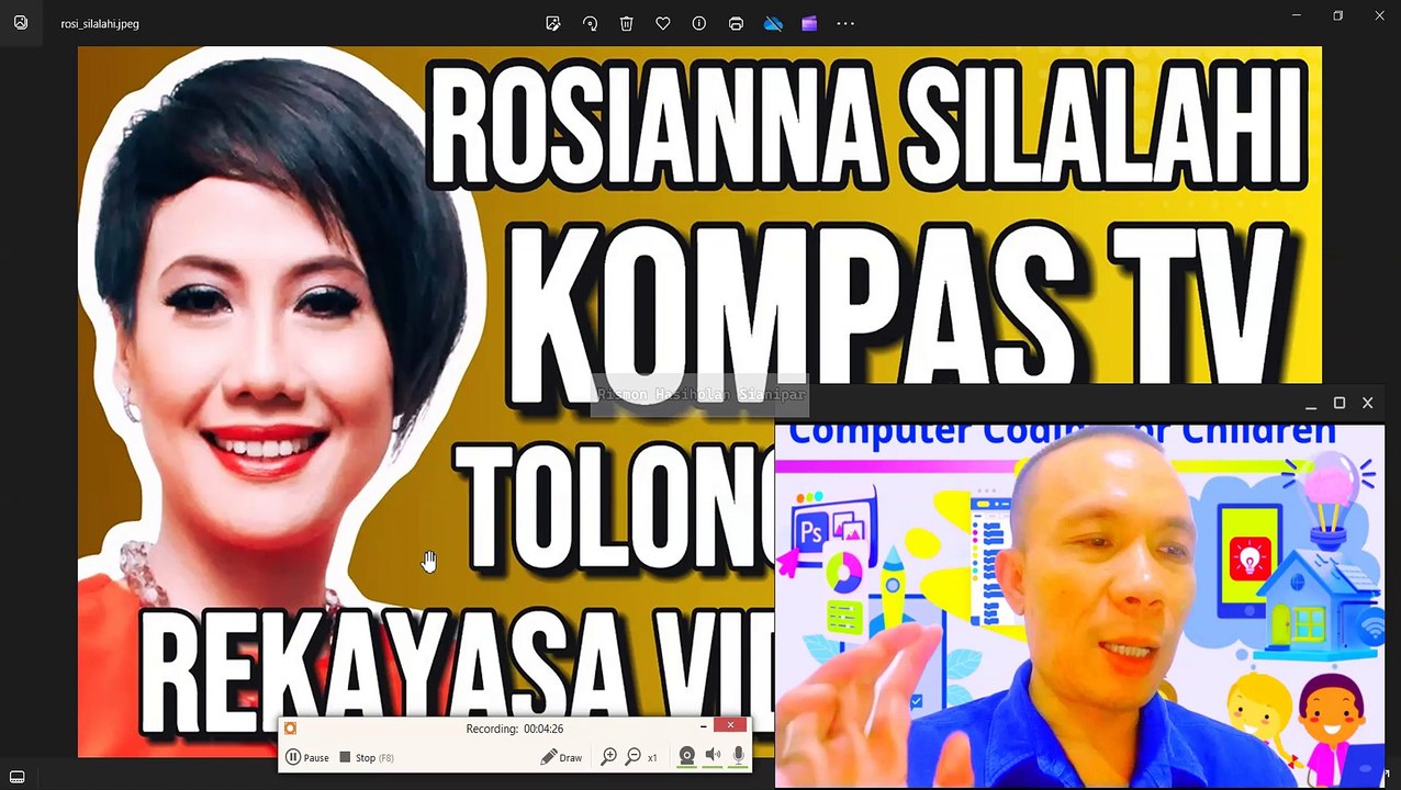 ROSIANNA SILALAHI KOMPAS TV TOLONG BANTU BONGKAR REKAYASA VIDEO CCTV OLEH  MUHAMMAD NUH AL-AZHAR