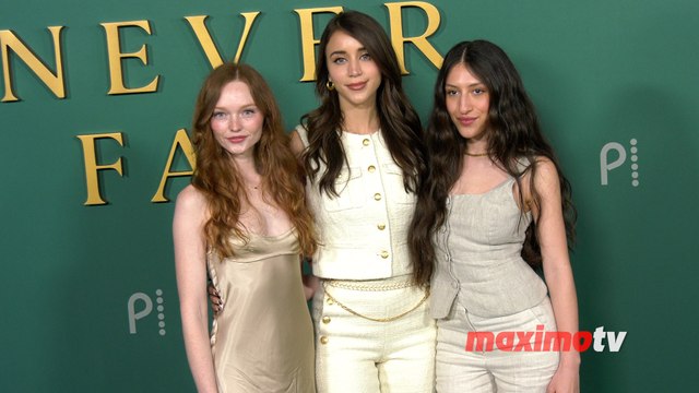 Samantha Cormier, Caylee Cowan, Noa Fisher attend Peacock's Apples Never Fall premiere in Los Angeles