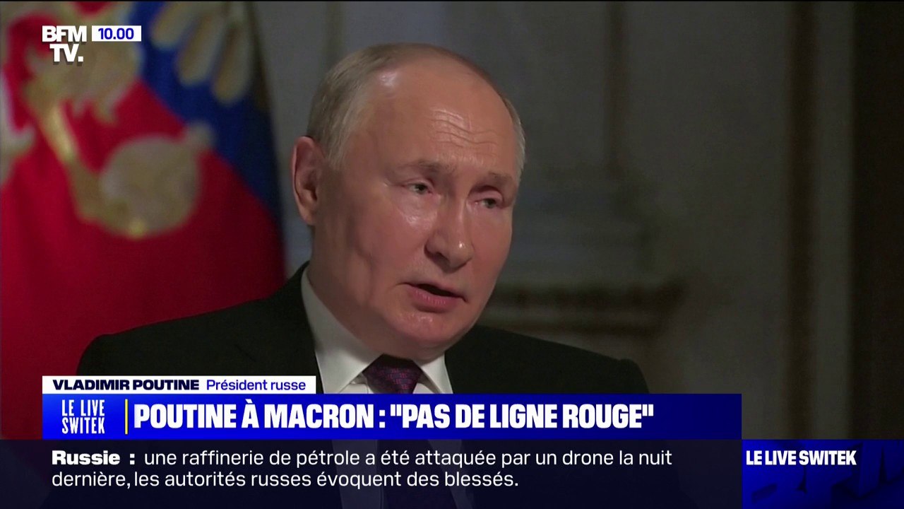 Vladimir Poutine: "La Russie n'a pas non plus de ligne rouge"