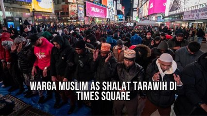 Warga Muslim AS Shalat Tarawih di Times Square