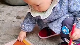 Baby Doing Woodwork | Babies Satisfying Videos | Babies Funny Moments | Babies Funny Reactions #baby #babies #beautiful #cutebabies #fun #love #cute #funny #babyvideos