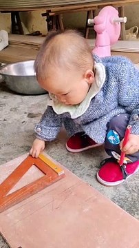 Baby Doing Woodwork | Babies Satisfying Videos | Babies Funny Moments | Babies Funny Reactions #baby #babies #beautiful #cutebabies #fun #love #cute #funny #babyvideos