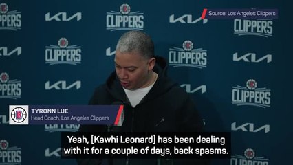 Leonard leaves Clippers loss with back spasms