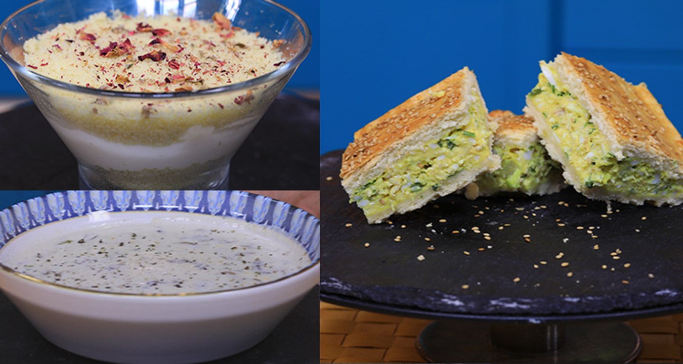 Velouté de champignons, tajine warka,Mesfouf à la crème - Koujinetna haka romdhan 3 EP 02