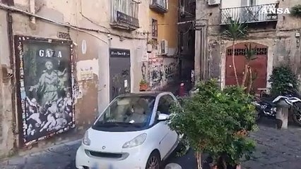 Messaggio per Gaza sulla "Madonna con la pistola" di Banksy a Napoli