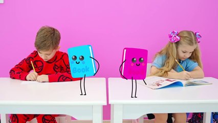 Diana helps Roma get ready for school