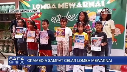 Ratusan Anak Ikuti Lomba Mewarnai yang DiSelenggarakan Oleh Gramedia Samrat Dan Estudee