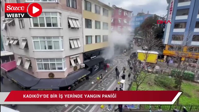 Kadıköy’de iş yerinde yangın paniği