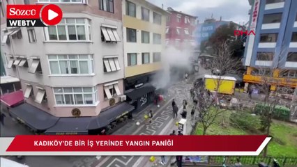 Kadıköy’de iş yerinde yangın paniği