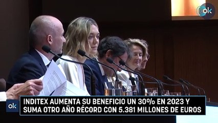 Inditex aumenta su beneficio un 30% en 2023 y suma otro año récord con 5.381 millones de euros