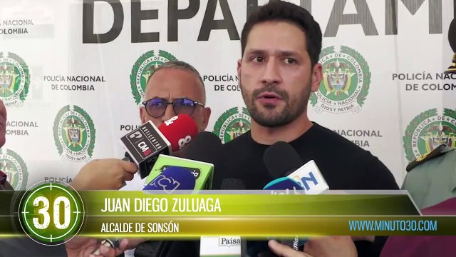 VIDEO 2 DR. JUAN DIEGO ZULUAGA ALCALDE DE SONSÓN En Sonsón cayó el sicario alias Diego perteneciente al grupo criminal El Mesa