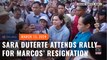 Muted support? Sara Duterte attends rally calling for Marcos’ resignation