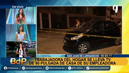 SJL: trabajadora del hogar se roba moderno televisor y S/2000 de casa de su empleadora