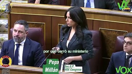 Pepa Millán, Sec. G.P. VOX Congreso pregunta al Mtro. de Interior. Pleno 13.03.2024