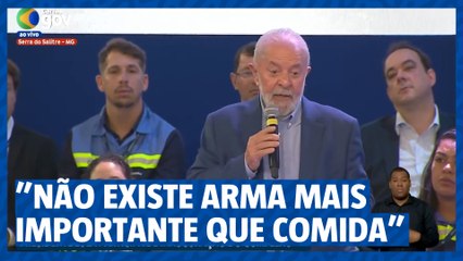 Lula: "não existe arma de guerra mais importante que comida"