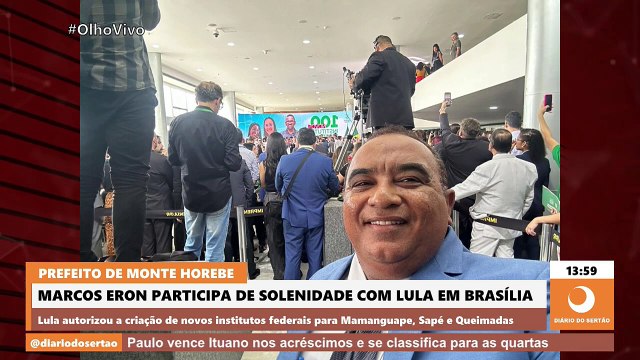 Em Brasília, Marcos Eron defende instalação de Instituto Federal em Monte Horebe: “projeto pronto”