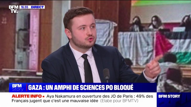 Mobilisation pro-palestinienne à Sciences-Po: Il y a un vrai climat délétère sur cette question du conflit israélo-palestinien , affirme Quentin Coton (UNI Sciences-Po)