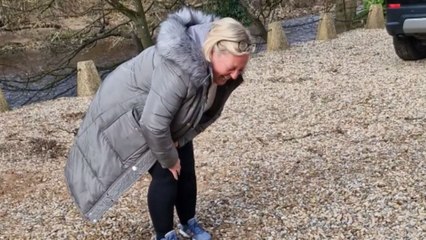 Woman learns that a muddy walk is the quickest way to reach Embarrassment-ville