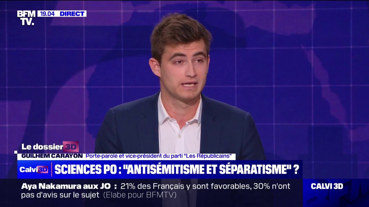 Mobilisation propalestinienne à Sciences-Po: "Ce qu'il s'est passé hier est très grave et est révélateur d'un antisémitisme décomplexé", pour Guilhem Carayon (vice-président LR)