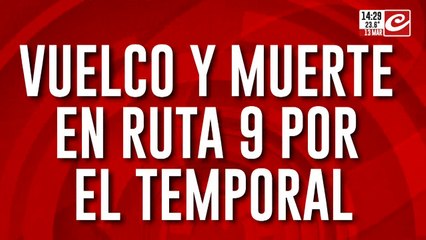 Tragedia en el temporal: conductor perdió el control de su auto y cayó en un arroyo