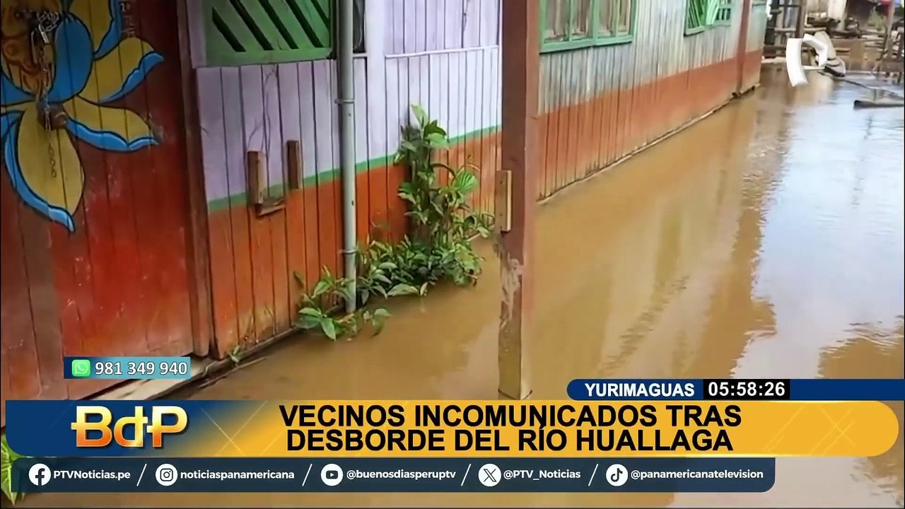 Comunidades en Yurimaguas están casi completamente inundadas por desborde del río Huallaga