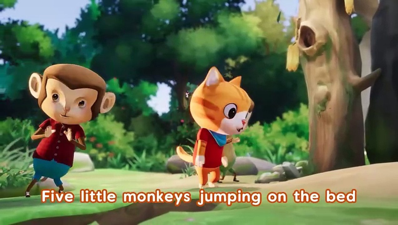 Five Little Monkeys｜Barkley – Nursery Rhymes & Kids Songs