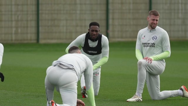 Brighton train ahead of UEFA Europa League last 16 second leg vs Roma