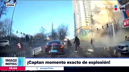 Captan momento exacto explosión en China