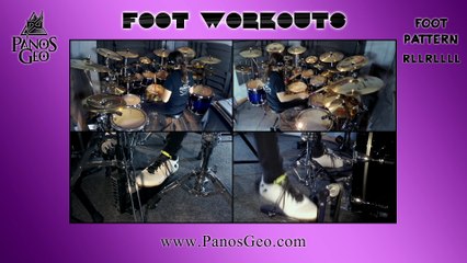 Drum Exercise | Foot Workouts (Part 243 - RLLRLLLL) | Panos Geo