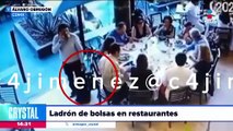 VIDEO: Ladrón roba bolsa en un restaurante en la alcaldía Álvaro Obregón, CDMX