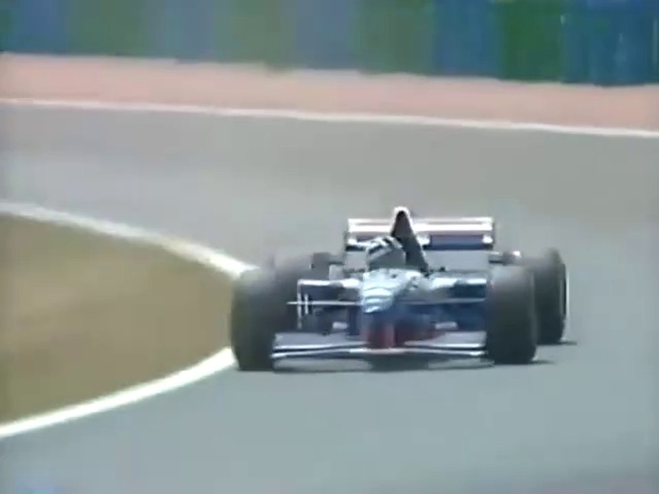 F1 – Damon Hill (Williams Renault V10) lap in qualifying – France 1995